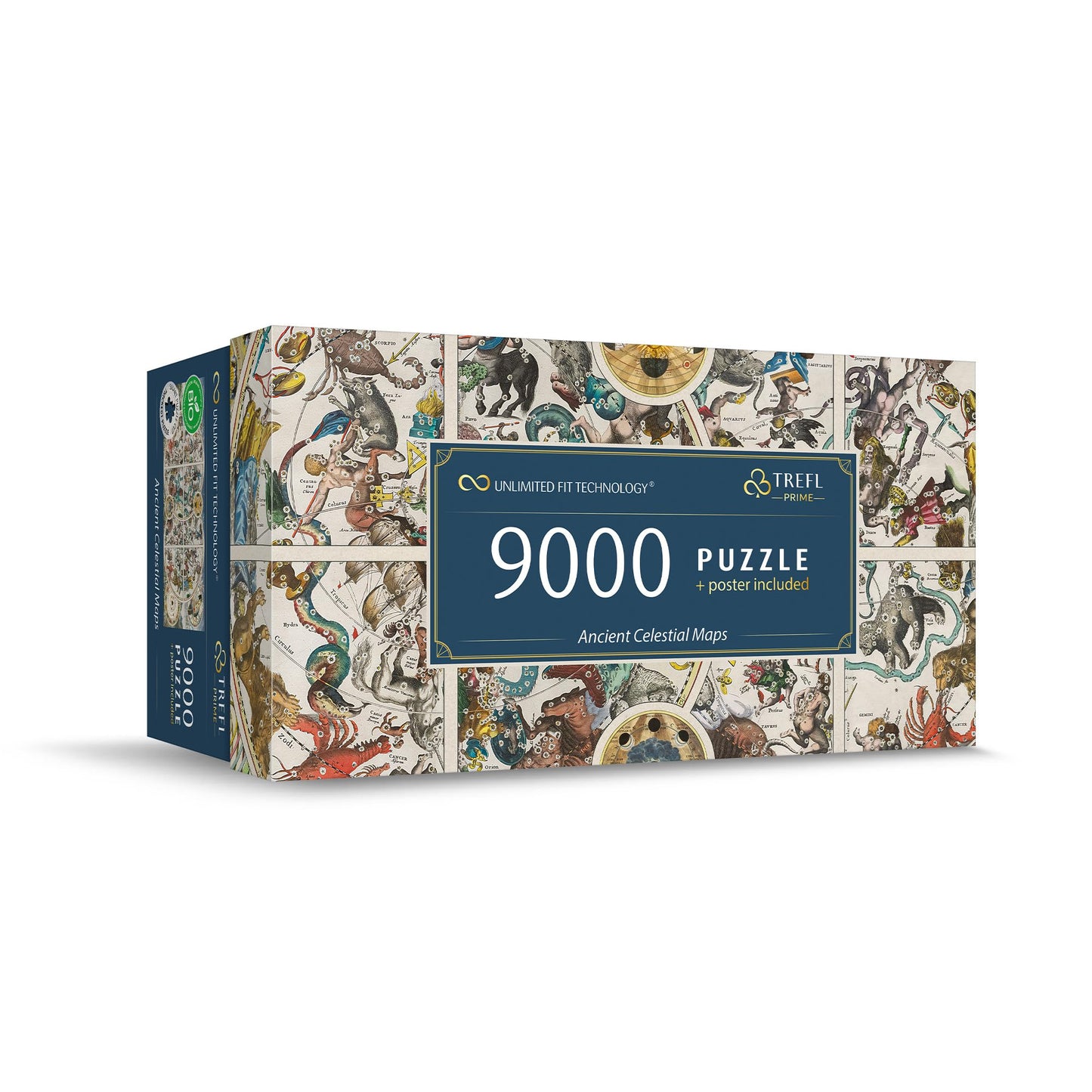 Trefl Ancient Celestial Maps 9000 Jigsaw Puzzle Prime 78"x37" Large Jigsaw with Ancient Map of The Sky, Thick Cardboard, BIO, ECO, Creative Fun for Adults and Children from 12 Years Old