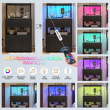 VIAGDO Led Nightstand with Charging Station, 3 Drawers Night Stands with Led Lights, Black Bedside Tables with Storage Shelves, Modern End Side Tables for Bedroom, Office VIAGDO