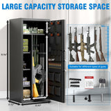 15-20 Gun Safe for Rifles and Pistols, Large Unassembled Rifle Safe with Adjustable Shelf & Gun Rack, Quick Access Gun Cabinet for Home and Shotguns with Mute Function & Dual Alarm Riflevault
