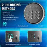 Superday 10-12 Rifle Gun Safe with Keyboard, Quick Access Large Gun Safe for Rifles, Locking Gun Cabinet Rifle Safe with Gun Safes Pockets and Adjustable Rifle Rack for Home, Office Superday