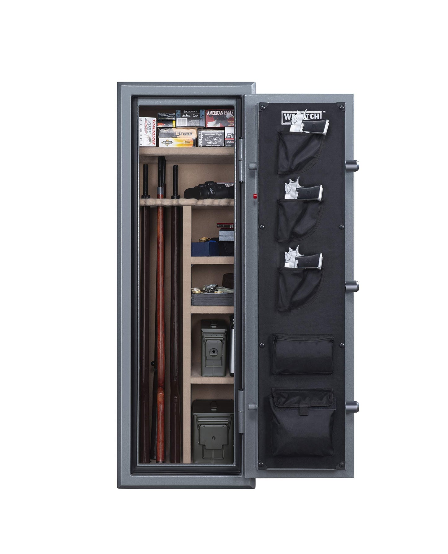 Wasatch 18-Gun Fireproof and Waterproof Safe with Electronic Lock, Gray (18EGW) - WoodArtSupply