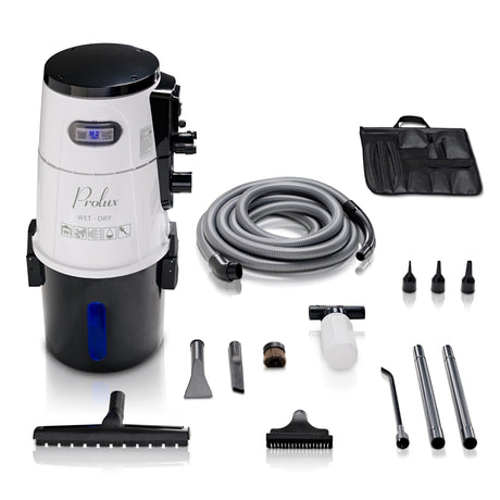 Prolux Professional Shop White Wall Mounted Garage Vac, Wet Dry Pick Up Prolux