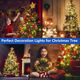 Decute 300LED Christmas String Lights Outdoor Waterproof 105FT UL Certified with End-to-End Plug 8 Modes, Warm White Indoor Starry Fairy Lights for Christmas Tree Patio Garden Wedding Party Decor Decute