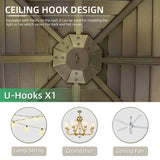 Domi 12x12FT Hardtop Gazebo with Netting & Curtains, Outdoor Aluminum Frame Gazebo with Galvanized Steel Double Roof, Outdoor Permanent Metal Pavilion for Patio Deck Lawn and Garden, Brown domi outdoor living