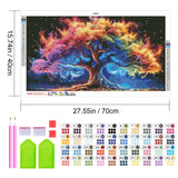 JOOZ Large Diamond Art Kits for Adults - Tree of Life Diamond Painting Kits for Adults, DIY Full Drill Tree of Life Diamond Art Painting, Gem Painting Kit for Wall Decor 27.5 X 15.7 Inch JOOZ