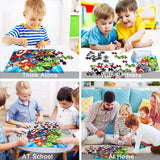 LELEMON Puzzles for Kids Ages 4-8,100 Piece Puzzles for Kids in a Metal Box, Educational Kids Puzzles Jigsaw Puzzles 100 Piece Puzzle Games Puzzle Toys Childrens Puzzles for Girls and Boys LELEMON