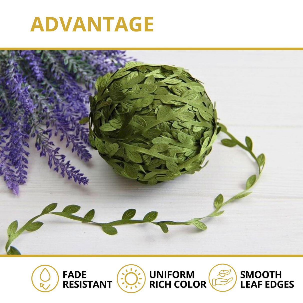 Leaf Ribbon 20 Yard Fabric Ribbons Roll Green Leaf Tape 1" Width Artificial Olive Trim Tape for Gift Wrapping Craft DIY Killer's Instinct Outdoors