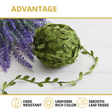 Leaf Ribbon 20 Yard Fabric Ribbons Roll Green Leaf Tape 1" Width Artificial Olive Trim Tape for Gift Wrapping Craft DIY Killer's Instinct Outdoors