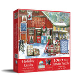 SUNSOUT INC - Holiday Quilts - 1000 pc Jigsaw Puzzle by Artist: Tom Wood - Finished Size 20" x 27" Christmas - MPN# 28735 SunsOut