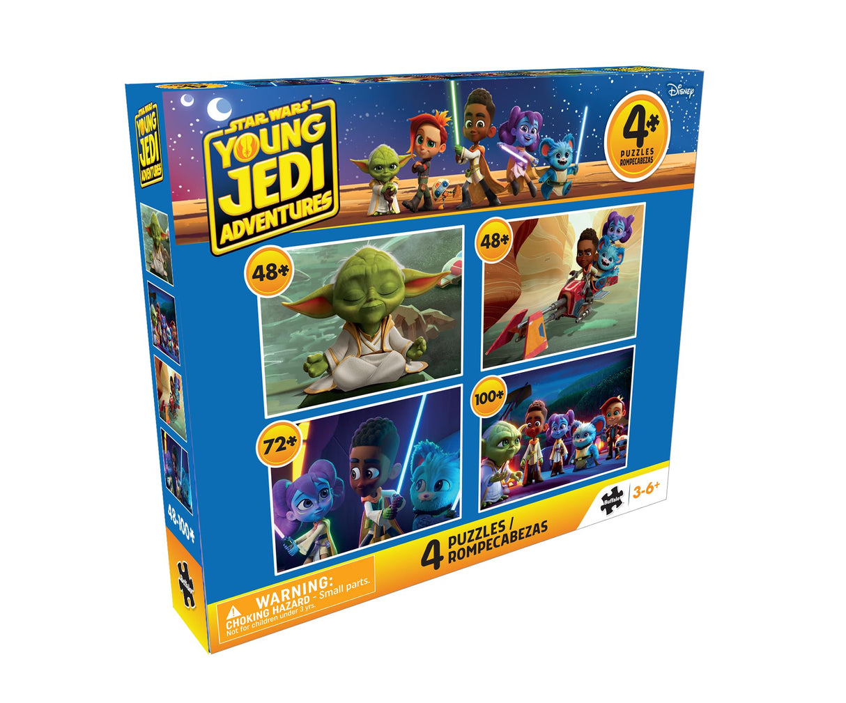 Buffalo Games - Star Wars - 4 X 1 Kids Multipack - Young Jedi Adventures Multipack - Multi Piece Jigsaw Puzzle for Adults -Challenging Puzzle Perfect for Game Nights Buffalo Games