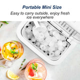 Countertop Ice Maker, Ice Maker Machine 6 Mins 9 Bullet Ice, 26.5lbs/24Hrs, Portable Ice Maker Machine with Self-Cleaning, Ice Scoop, and Basket (Black) Zlinke