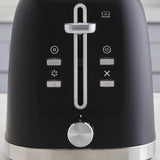 West Bend Toaster 2 Slice Extra-Wide and Deep Slots with 3 Functions and 7 Shade Settings Manual Lift Lever and Auto-Shut Off, 750-Watts, Black West Bend