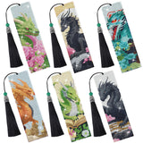 Sitsink Dragon Art Kits - 6 Pc Diamond Bookmarks with Tassels, Fantasy Creature Dragon Painting Kits for Adults Sitsink