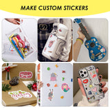 CreGear Sublimation Sticker Paper, 15 Pcs Waterproof Glossy White Sublimation Transfer Sticker Paper 8.5 x 11 Inch for Custom Stickers, Coasters, Decals, Labels CREGEAR