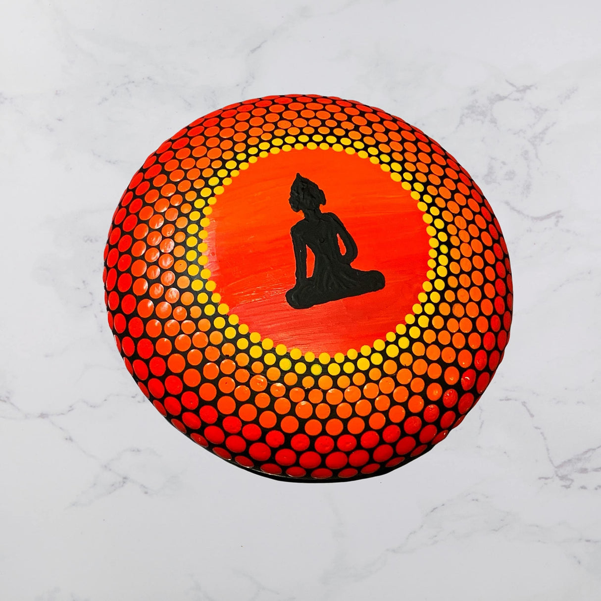 Mold for Making Stones with Dome Template - Design #2 - Happy Dotting Company - Round Smooth Pebble Like for dot Art Rocks, Mandala Art DIY Crafts Painting Drawing - Gypsum, Cement Rock Casting Happy Dotting Company