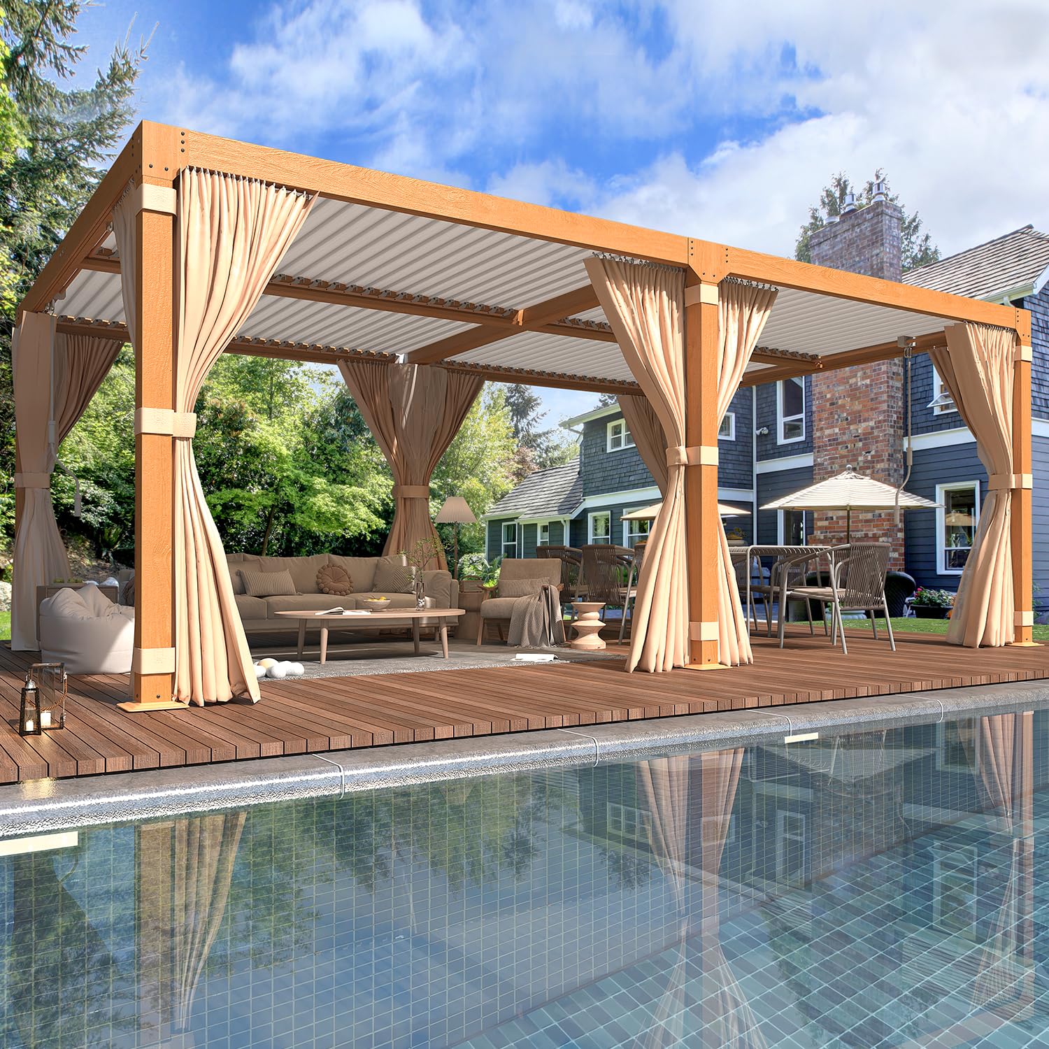 YOLENY 12 x 20 FT Louvered Pergola