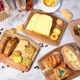 Kigley 10 Pcs Wooden Dinner Plates Cutting Boards Bulk for Laser Engraving with Juice Groove Chopping Board Charcuterie Board Carving Tray for Kitchen Housewarming Gift (8 x 10 Inch) Kigley