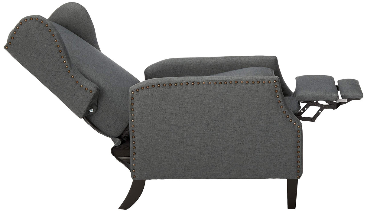 Christopher Knight Home Wescott Traditional Fabric Recliner, Charcoal GDFStudio