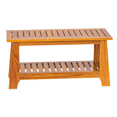 42" Teak Shower Bench with Shelf/Shower Benches for Inside Shower/Teak Bench/Bathroom Bench/Teak Wood Benches for Showers/for spa, Showers, Pools and Other Wet environments,Patented Designs.