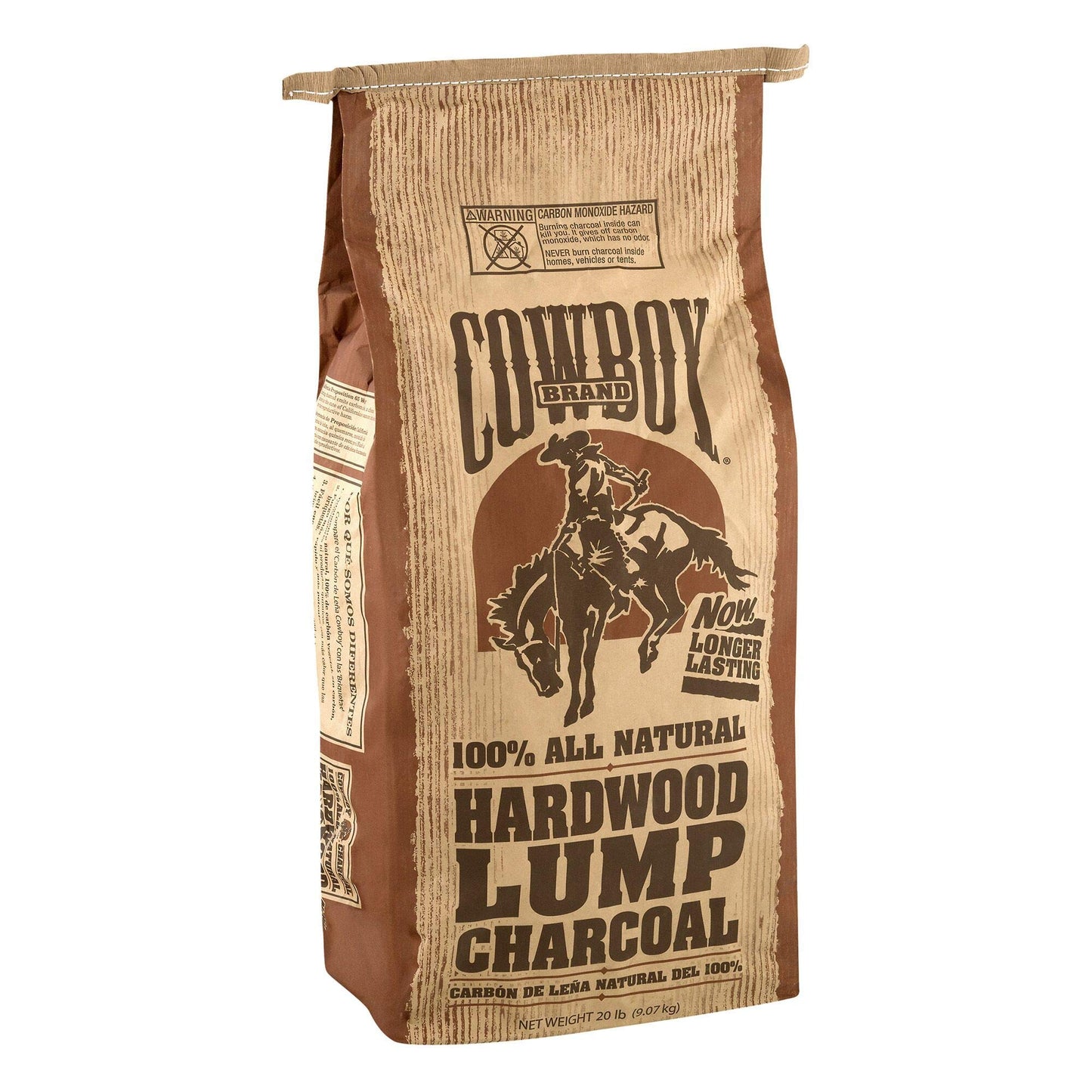 Cowboy Easy Light Natural Hardwood Lump BBQ Charcoal Briquettes for Grilling and Smoking, 20 Pound Bag