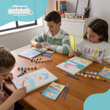 BONNYCO Paint by Numbers Kit for Kids Sea Animals Pack 3 Canvas Paint by Number Canvas Framed, Ocean Gifts for Kids, Arts and Crafts 4-6 8-12 Pintar por Numeros Pre Drawn Painting Under Sea Crafts BONNYCO