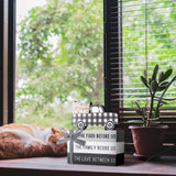 Jetec 4 Pcs Farmhouse Wooden Tabletop Decor Farmhouse Rustic Tiered Tray Decor Home Sweet Home Centerpiece Black and White Truck Buffalo Plaid Tabletop Sign for Kitchen Shelf Desk Decoration Jetec