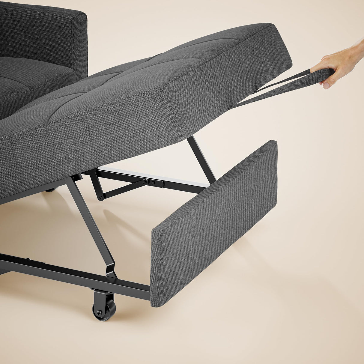 Gizoon Sofa Bed Chair 3 in 1 Convertible, Pullout Single Sleeper Chair Bed with Adjustable Backrest, Spacious Multifunctional Sofa Couches for Living Room, Bedroom, Apartment Gizoon