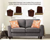 Couch Legs for Furniture Set of 4, Pyramid Square Wooden Furniture Legs 6 Inch, Mid Century Modern Brown Color Sofa Legs Replacement for Ottoman, Chair, Dresser, Coffee Table, Armchair, Settee OneDream