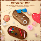 Geetery 12 Pcs Acacia Wooden Serving Trays 10 Inch Oval Wood Platter Wooden Serving Platter Oval Charcuterie Plates Board Wood Cheese Plate Fruit Wood Tray Acacia Cheese Board for Dessert Appetizer Geetery