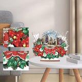 Christmas Diamond Painting Kits Desktop Ornament, Diamond Art Religion Christmas Wreath Diamond Painting Tabletop Ornaments Kit for Adult Beginner Christmas Decor DIY Crafts Gift antor