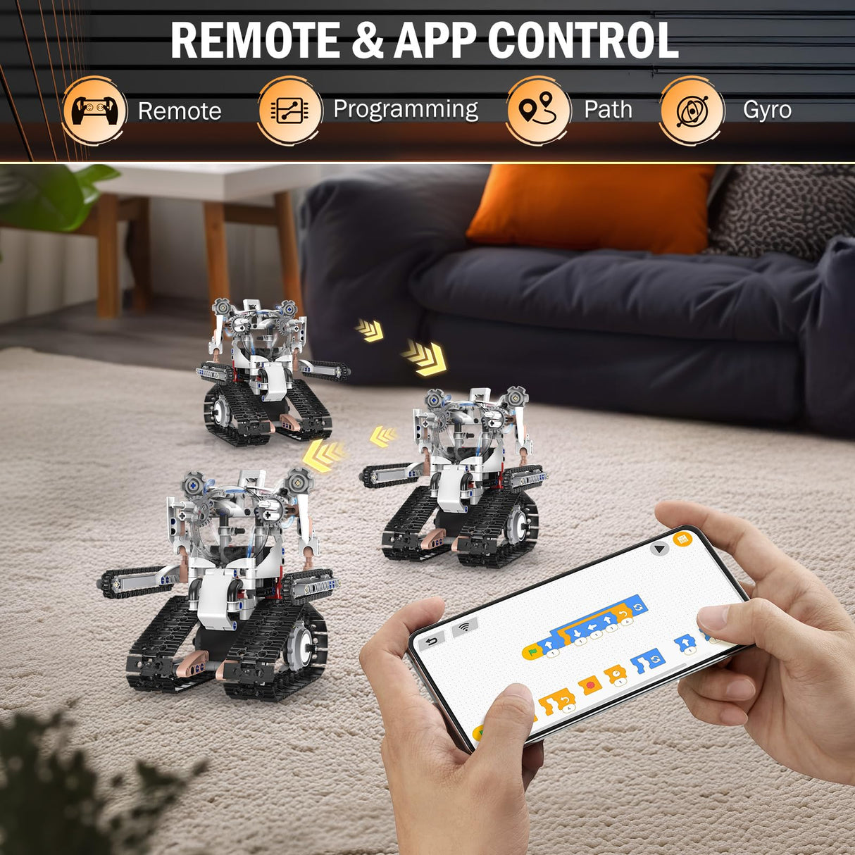 OUTOGO 5 in 1 STEM Robot Building Kit, Coding Robotic Technic Toys with APP & Remote Control for Kids Age 8-12, 429 PCS Educational Birthday Gift for 10-16 Year Boys & Girls OUTOGO