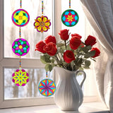 Ayhuhra 30 Sets Mandala Suncatchers Craft Kits Stained Glass DIY Window Paint Art Flower Suncatcher Kits for Spring Summer Party Activities Art Project Party Favors (Mandala) Ayhuhra