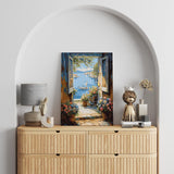 NiArt Paint by Numbers for Adults Beginners, DIY Paint by Numbers on Canvas for Kids, Oil Painting Kits for Gift Home Wall Decor, 10 Brushes and Acrylic Paint, 16x20 Inch, (Seaside Town, Unframed) NiArt