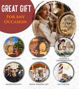 Personalized 1 Gallon Oak Wine Barrel with Stand, Bung, and Spigot (5 liter) | Age Cocktails, Wine, Mead and More! | Custom Engraved Vineyard Bistro THOUSAND OAKS BARREL