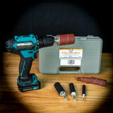 DCT 1/4 Inch Drive Drill Press Sanding Drum Kit - Rubber Sanding Drums (0.5-1.5 Inch) and Spindle Sander Sleeves, 20pc Deadwood Crafted Tools