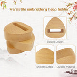 GeryVtee 6 Pcs Small Embroidery Hoop Stand Embroidery Hoop Display Stand Embroidery Frames for Display Embroidery Cross Stitch Hoop Accessories Decor (Triangle) GeryVtee