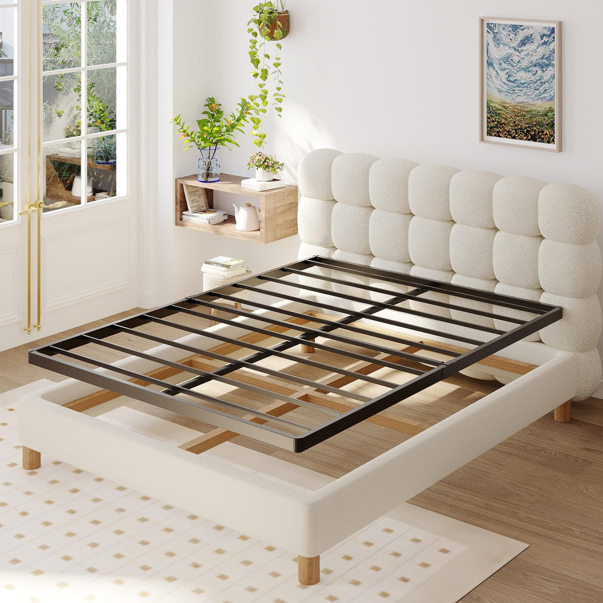 Upcanso Full Size Box Spring Bed Base 2 Inch, Low Profile Metal Boxspr ...