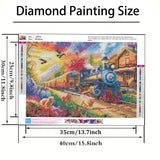 GXGLLPZBY 5D Dogs Diamond Painting Kits for Beginners, DIY Train Diamond Art Kits for Adult, Full Round Diamond Dot Gem Art Kits, Home Wall Decoration 11.8x15.8 Inches GXGLLPZBY