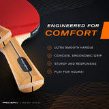 PRO SPIN Ping Pong Paddles - High-Performance Set with Premium Table Tennis Rackets, 3-Star Ping Pong Balls, Compact Storage Case | Professional Quality Ping Pong Paddle Set (4-Player Set) PRO SPIN