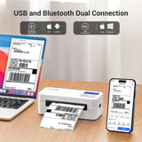 FLYFAR Bluetooth Thermal Shipping 4x6 Label Printer,Wireless Label Printer for Small Business,Support Windows,iOS,iPhone, Android,Used for Amazon,Shopify,Ebay,Ups,FedEx FLYFAR