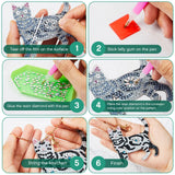 Henoyso 24 Pcs Cat Diamond Painting Keychains Diamond Art Key Chains DIY 5d Double Sided Drill Kit Painting Ornaments Set for Adult Art Craft Supplies Gift Accessories Henoyso