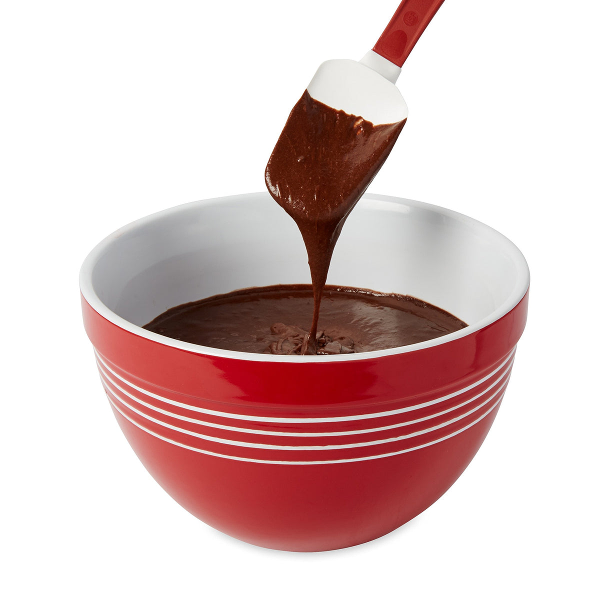 Rubbermaid Commercial Products High Heat Resistant Silicone Heavy Duty Spatula/Food Scraper, 9.5", 500 Degrees F, Red Handle, for Baking/Cooking/Mixing, Commercial Dishwasher Safe Rubbermaid Commercial Products