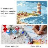 Reofrey Framed Paint by Numbers Kit for Adults & Beginner - 2Pcs 8x12Inch Canvas Mushrooms Paint by Numbers - Night Sky Educational & Creative Art Set for Beginners - Perfect for Home Wall Decoration Reofrey