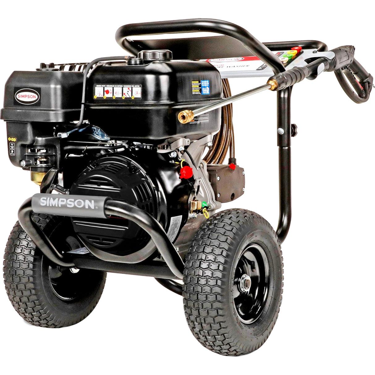 SIMPSON Cleaning PS60843 PowerShot 4400 PSI Gas Pressure Washer, 4.0 GPM, CRX 420cc Engine, Includes Spray Gun and Extension Wand, 5 QC Nozzle Tips, 3/8-inch x 50-foot Monster Hose, 49-State SIMPSON
