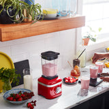 KitchenAid K150 3 Speed Ice Crushing Blender with 2 Personal Blender Jars - KSB1332Y,Passion Red, 48 oz KitchenAid