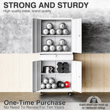 SISESOL White Metal Storage Cabinet with 4 Wheels and 1 Drawer,Rolling Garage Cabinet with Locking Doors and Adjustable Shelves,73" Mobile Tall Large Metal Cabinet for Home,Office,Garage,Shop SISESOL