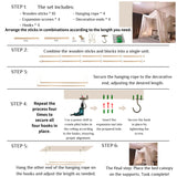 Beyeutao Wood Bed Canopy Frame 63 inches Bed Curtains Frame Solid Wooden Bed Poles Hanging Bed Poles Canopy Bed Frame Play Tent Frame Suitable for All Beds. Beyeutao