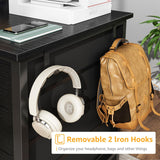 Black Gaming Desk with Drawers on Both Sides, 55 Inch Home Office Computer Study Writing Work PC Desk with 8 Storage Drawers Storage for Bedroom DLisiting