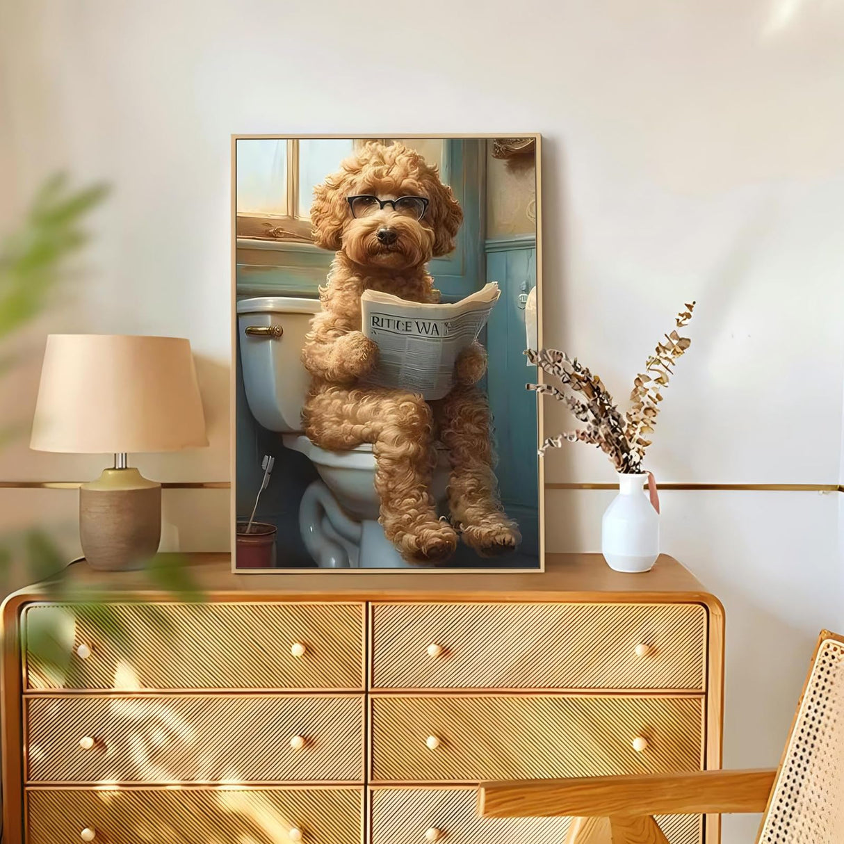 Reivworl Dog Diamond Art Kits for Adults, Dog Diamond Painting Kits, Gem Art Kit for Gifts and Home Interior Decor 12x16 Inch Reivworl