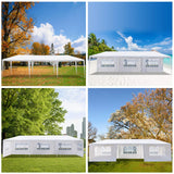 Party Tent 10 x 30' for Parties Heavy Duty Outdoor Wedding Tent White Large Patio Gazebo Carport Canopy Shade, 7-Sided Tents Removable Walls, Perfect for Birthday,Graduation,BBQ susici